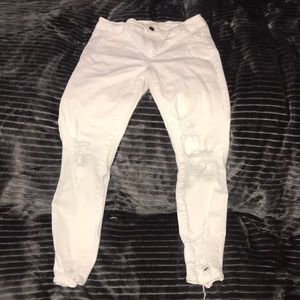 White Ripped Skinny Jeans